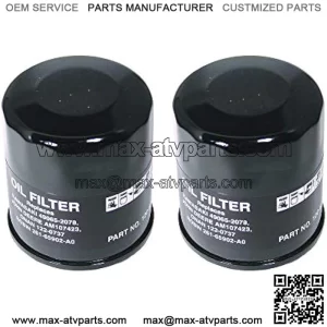 2pk Oil Filter Replaces John Deere AM107423 Kawasaki 49065-2078 Club Car 1016467 Robin 261-65902-A0 Onan 122-0737-03 Cub Cadet 490-201-0001
