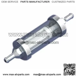 Universal Fuel Gas Gasoline Inline Motorcycle Filter Harley Custom 1/4" Line (For: Harley-Davidson)