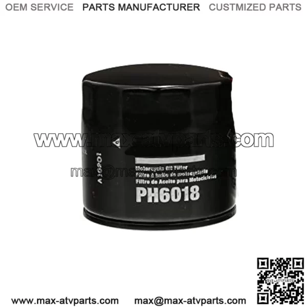 Extra Guard PH6018 Motorcycle Replacement Oil Filter, Fits Select Aprilia, Artic Cat, Kymco, and Suzuki Models