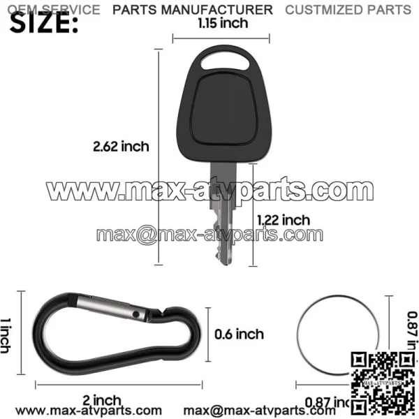 2PCS Golf Cart Ignition Key for EZGO TXT RXV Medalist 1982-up G&E 17063-G1 - Image 2
