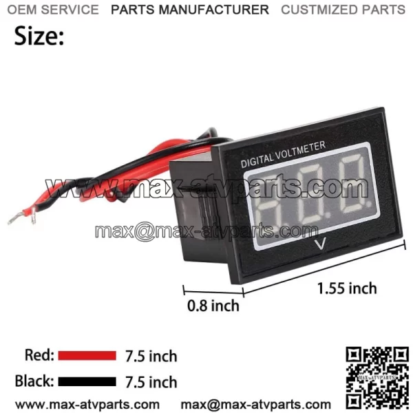 24V 36V 48V Golf Cart Digital Volt Meter Battery Gauge for Yamaha Club Car EZGO - Image 3