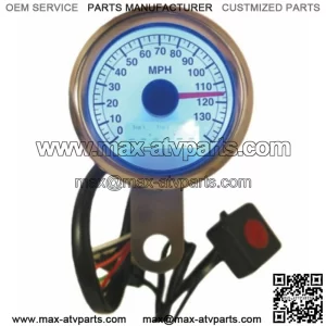 Hard Drive 48mm Mini Electronic Speedometer Speedo White Face LED Harley Chopper (For: Harley-Davidson)