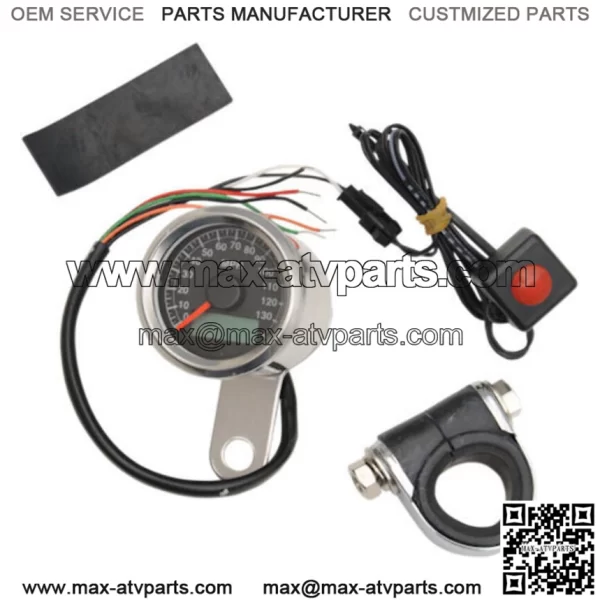 Hard Drive 48mm Mini Electronic Speedometer Speedo Black Face LED Harley Chopper (For: Harley-Davidson)