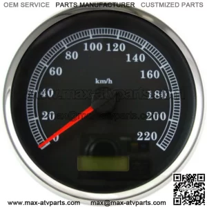 5" Programmable Electronic Speedometer Black KM/H Harley FLHR Softail Dyna 04-13 (For: Harley-Davidson)