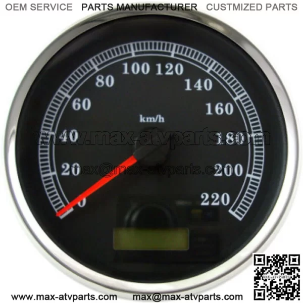 5" Programmable Electronic Speedometer Black KM/H Harley FLHR Softail Dyna 04-13 (For: Harley-Davidson)