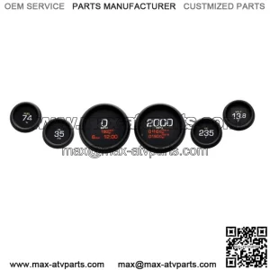 Dakota Digital Black Dresser MLX 6 Gauge Kit Set Upgrade 04-13 Harley Touring (For: Harley-Davidson)