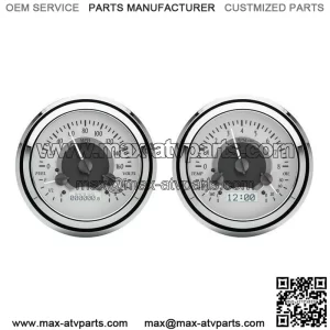47-53 Chevy GMC Truck Analog Dash Gauge Silver White VHX-47C-PU