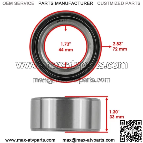 Ball Bearings for Polaris RZR XP 1000 2014 2015 2016 2017 /4x (For: Polaris) - Image 2