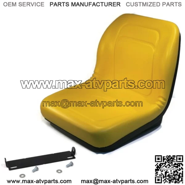 Yellow High Back Seat w/ Bracket for John Deere Gator TX Turf, Gator XUV 6003
