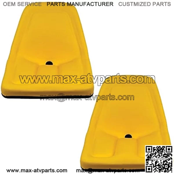 TM333YL (2) Pack of Yellow Michigan Seats for John Deere Gator Lawn Tractor - Image 3
