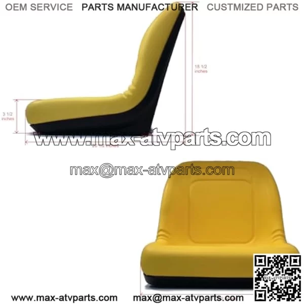 (2) HIGH Back Seats for John Deere Gator XUV 620i, 850D, 550, 550 S4 UTV Utility - Image 2