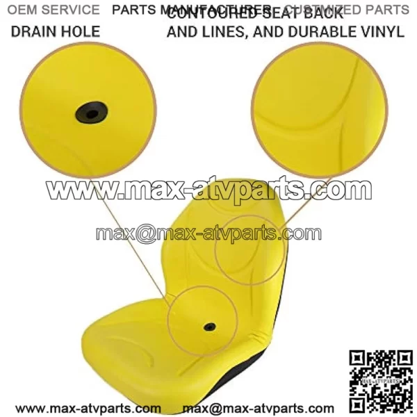 E-AM138194 DirectFit  High-Back Seat for John Deere Gator RSX850i, RSX860M, RSX860E, RSX860i, XUV835M, XUV865M, XUV865E, XUV855M S4, XUV855M, XUV825E, XUV825M, XUV825M S4, XUV590i S4, XUV590i+ - Image 2