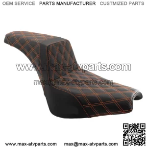 Saddlemen Step 2 Up Orange Lattice Stitch Seat Harley Softail M8 Street Bob FXST (For: Harley-Davidson)