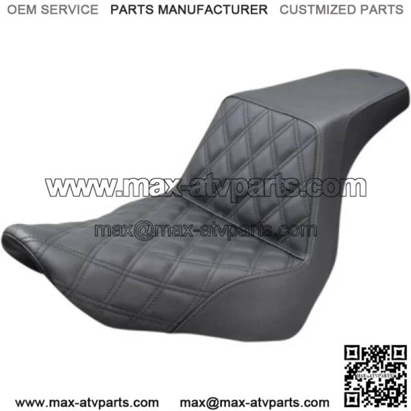 Saddlemen Step Up 2 Up Lattice Stitch Black Seat Harley 18+ Softail FXLR/S FLSB (For: Harley-Davidson)