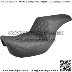 Saddlemen Step Up Black Front Lattice Stitch 2 Up Seat Harley 06-17 Dyna FXD FLD (For: Harley-Davidson)