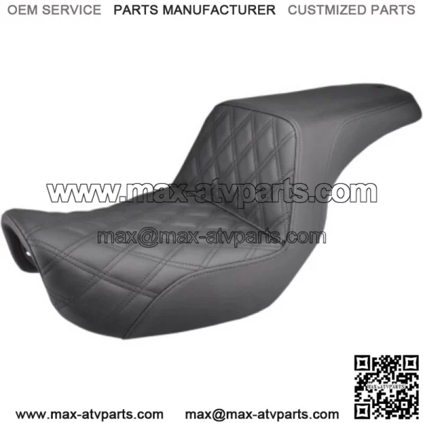 Saddlemen Step Up Black Front Lattice Stitch 2 Up Seat Harley 06-17 Dyna FXD FLD (For: Harley-Davidson)
