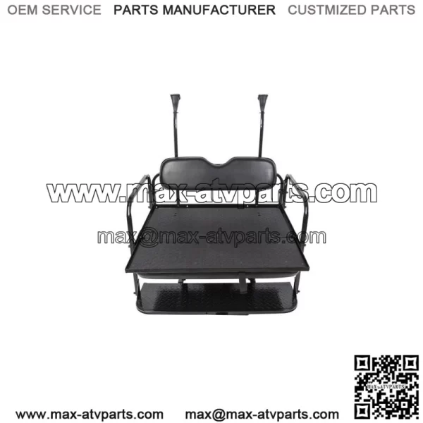 Fits Club Car Precedent Golf Cart Rear Flip Seat Kit (2004-UP) Black