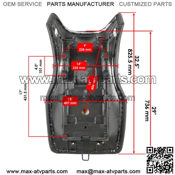 Complete Seat in Black for Polaris Sportsman 800 4x4 6x6 2005-2014 Except Touring, X2 (For: Polaris Sportsman 800) - Image 2