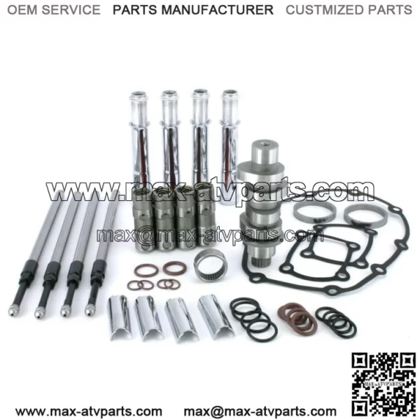 Zippers Red Shift 548 Cam M8 Kit Package Chrome Pushrods Harley Touring Softail (For: Harley-Davidson)