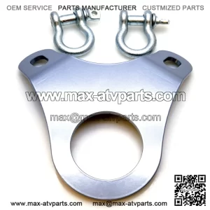 5th Wheel Ultimate Connection Safety Chains Plate with 1/2in Shackles - Adjustable Ball Mount