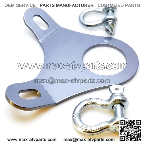 5th Wheel Ultimate Connection Safety Chains Plate with 1/2in Shackles - Adjustable Ball Mount - Image 2