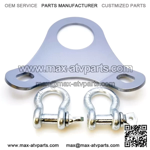 5th Wheel Ultimate Connection Safety Chains Plate with 1/2in Shackles - Adjustable Ball Mount - Image 3