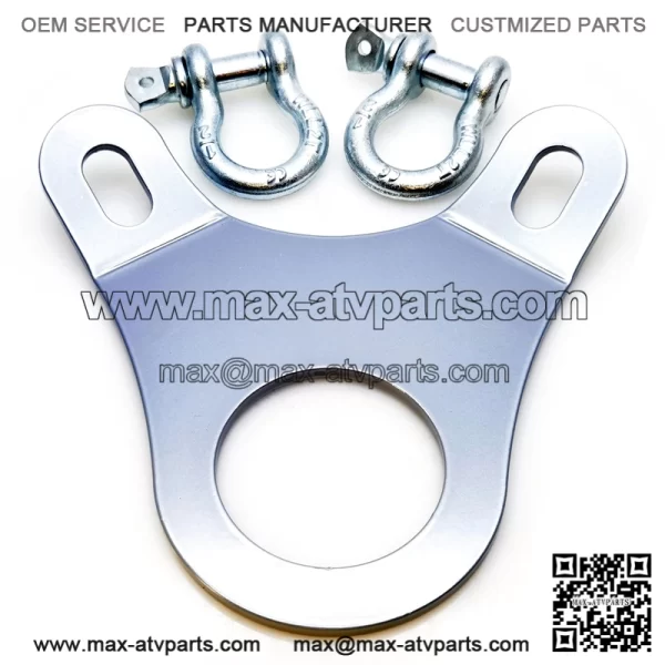 5th Wheel Ultimate Connection Safety Chains Plate with 1/2in Shackles - Adjustable Ball Mount - Image 4