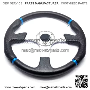 14" Black Steering Wheel & 5/6 Hole Adapter for EZGO Marathon Medalist Golf Cart