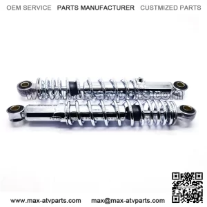 (Set of 2) Universal 12" Adjustable Shock Absorbers with 12.7mm (1/2") Bolt Holes for Go Karts & Mini-Bikes