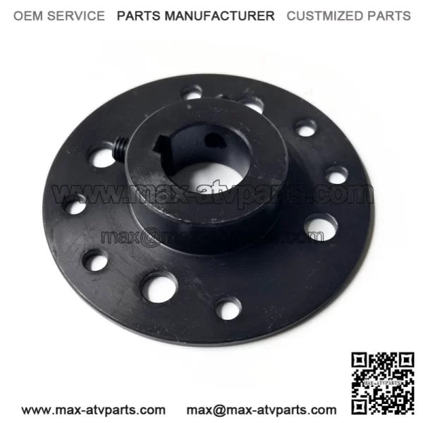 1" Bore Black Mini-Hub, Steel, Zinc-Plated - Image 2