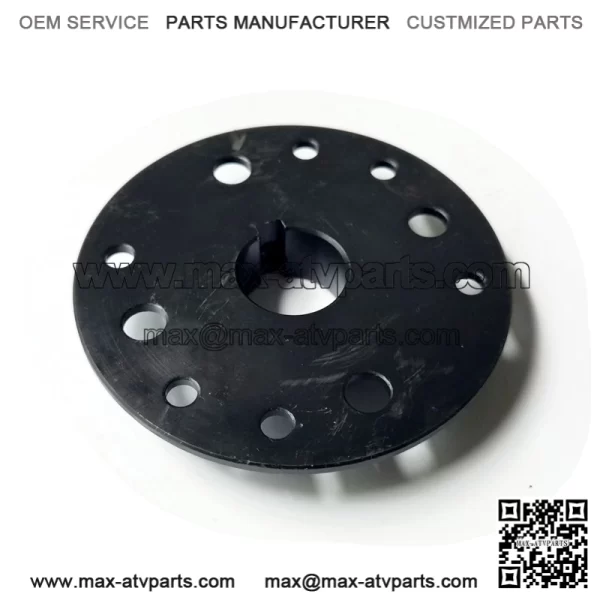 1" Bore Black Mini-Hub, Steel, Zinc-Plated - Image 4