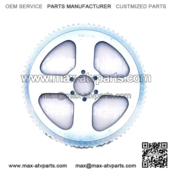 75T 37.5mm #35 silver sprocket