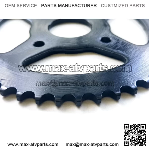 48T 40mm #420 4 holes (black four sides hollow) sprocket - Image 3