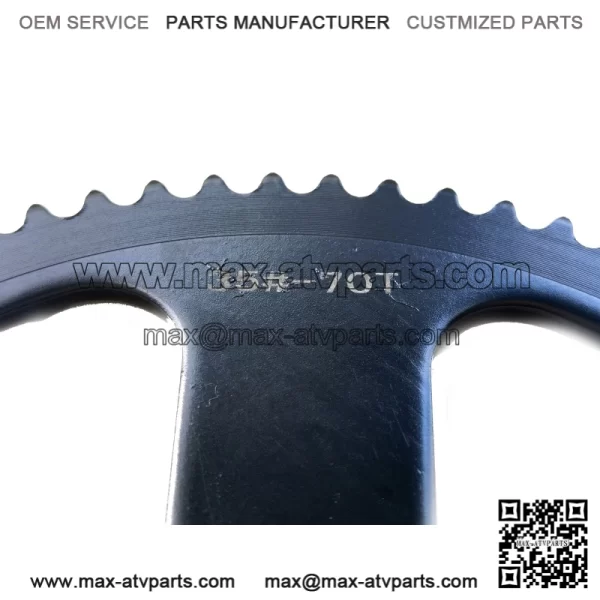 70T 37mm #35 6 holes (black four sides hollow) sprocket - Image 3