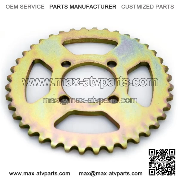 40T 40mm #35 Plated Four Side Hollow Out Sprocket - Image 2