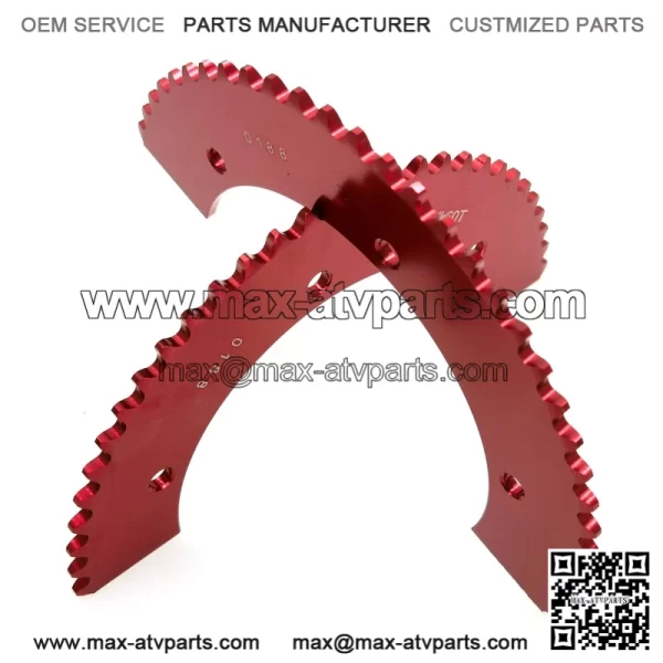 60T #35 Red Aluminum Split Sprocket - Image 4