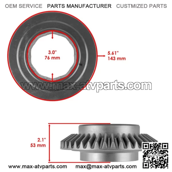 Polaris Scrambler 500 4X4 2010-2012 Front Differential Gear Pinion Kit - Image 3
