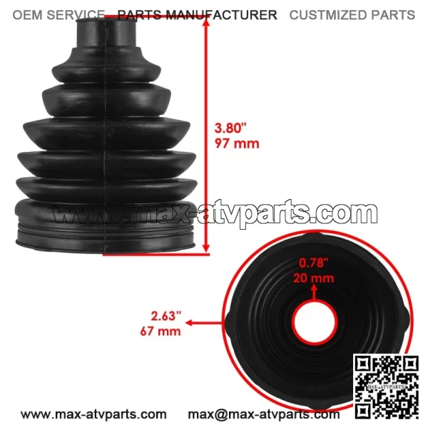 Polaris Scrambler 500 4X4 2010 Front Axle Inner/Outer CV Boot Kit - Image 2