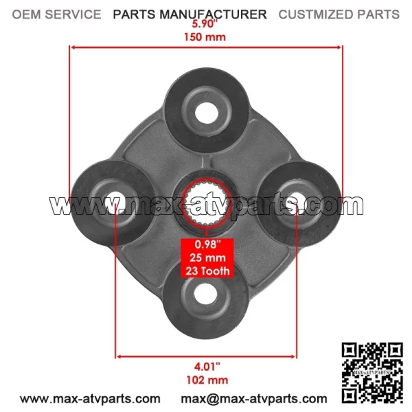 Polaris Scrambler 500 1997-1998/2005-2012 Rear Wheel Hubs w/Hardware (Left/Right) - Image 2