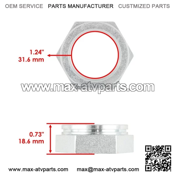 Polaris Scrambler 400/500 2X4/4X4 2002 Rear Axle Nuts (2) - Image 2
