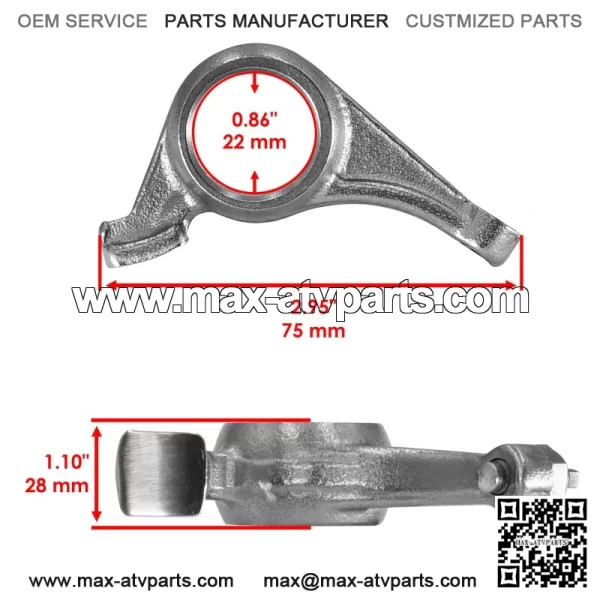 Polaris Scrambler 500 2X4/4X4 1997-2012 Camshaft Intake Valve Rocker Arms (2) - Image 2